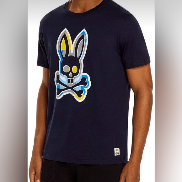 PSYCHO BUNNY MULTICOLOR LOGO GRAPHIC TSHIRT - Picture 1 of 11